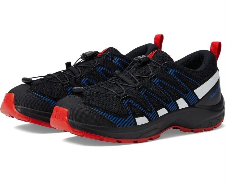 Chaussure salomon trail noir bleu rouge